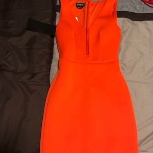 BEBE deep V Club Dress